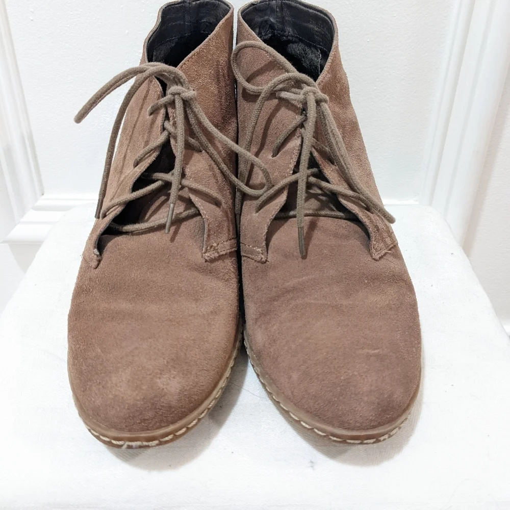 Suede wedges by Franco Sarto